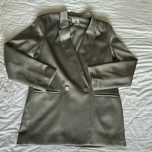 H&M Satin Long Blazer
